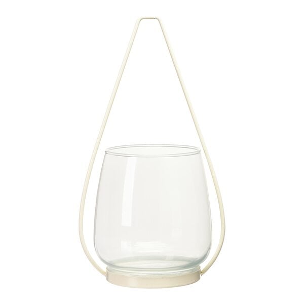 Bild 1 von Windlicht MODERN Glas ca.D15cm, offweiss