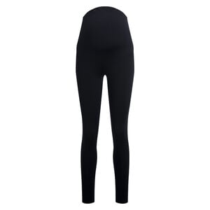 Damen Umstands-Sportleggings im Basic-Look SCHWARZ