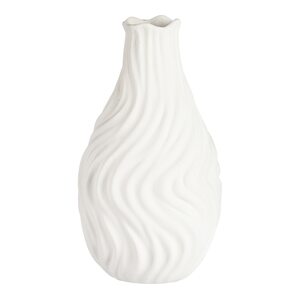 Vase CURVES ca.12x22cm, weiss