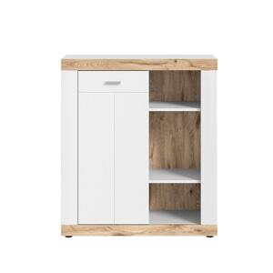 Kommode Laredo 101x102x40 cm weiß/Nox Oak