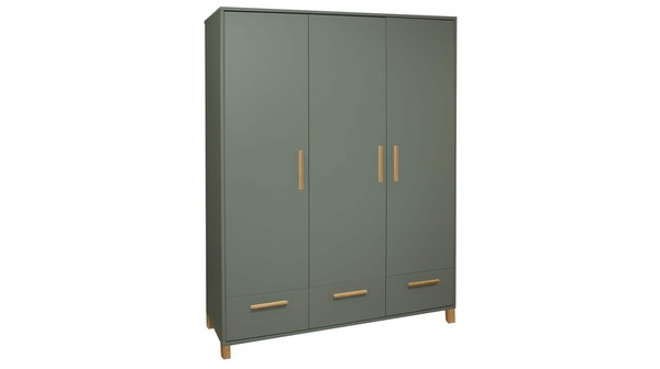 Bild 1 von Kleiderschrank grün 148 cm - 3-türig - OLI