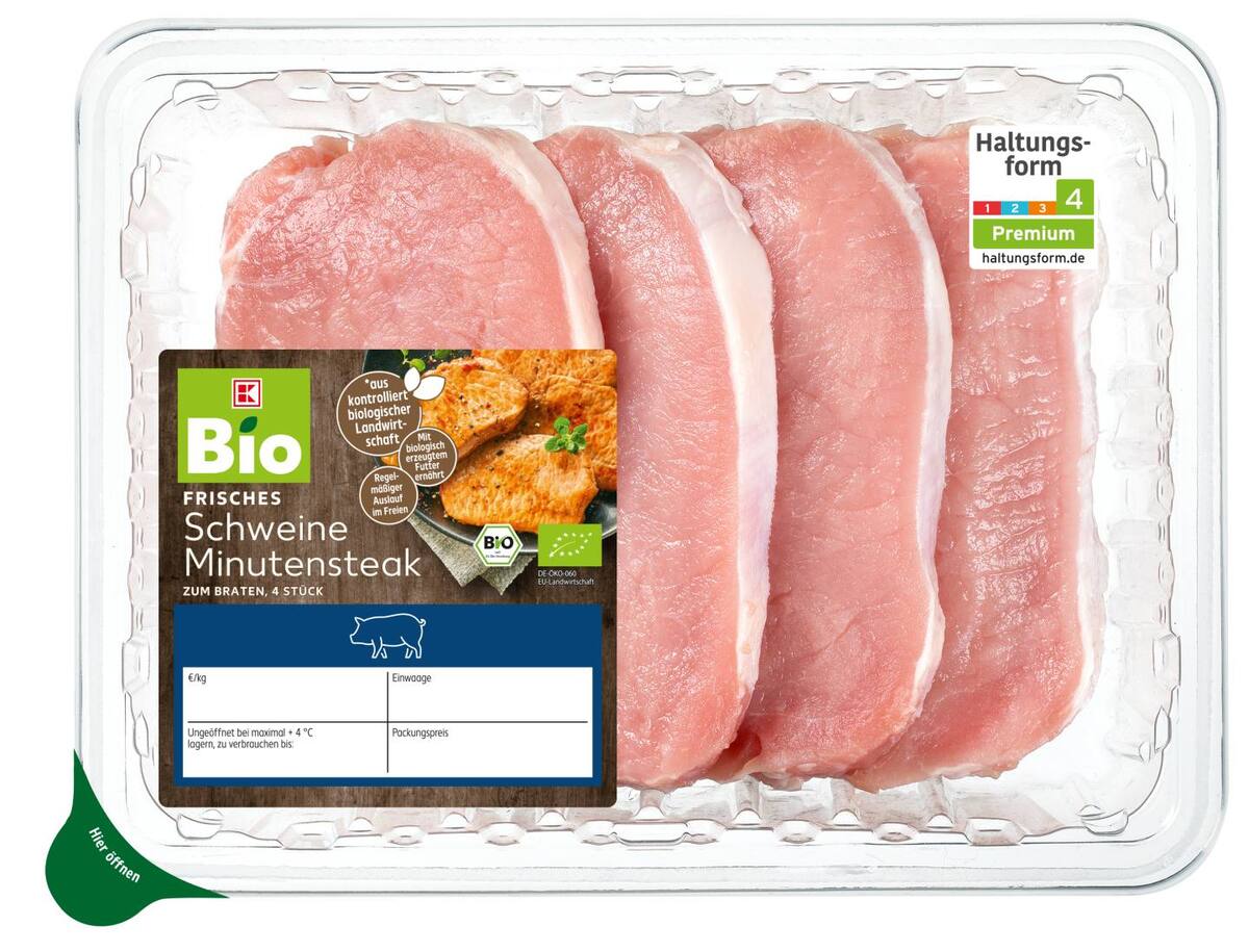 Bild 1 von K-BIO Bio-Minutensteak, 4 St. = 320-g-Packg.