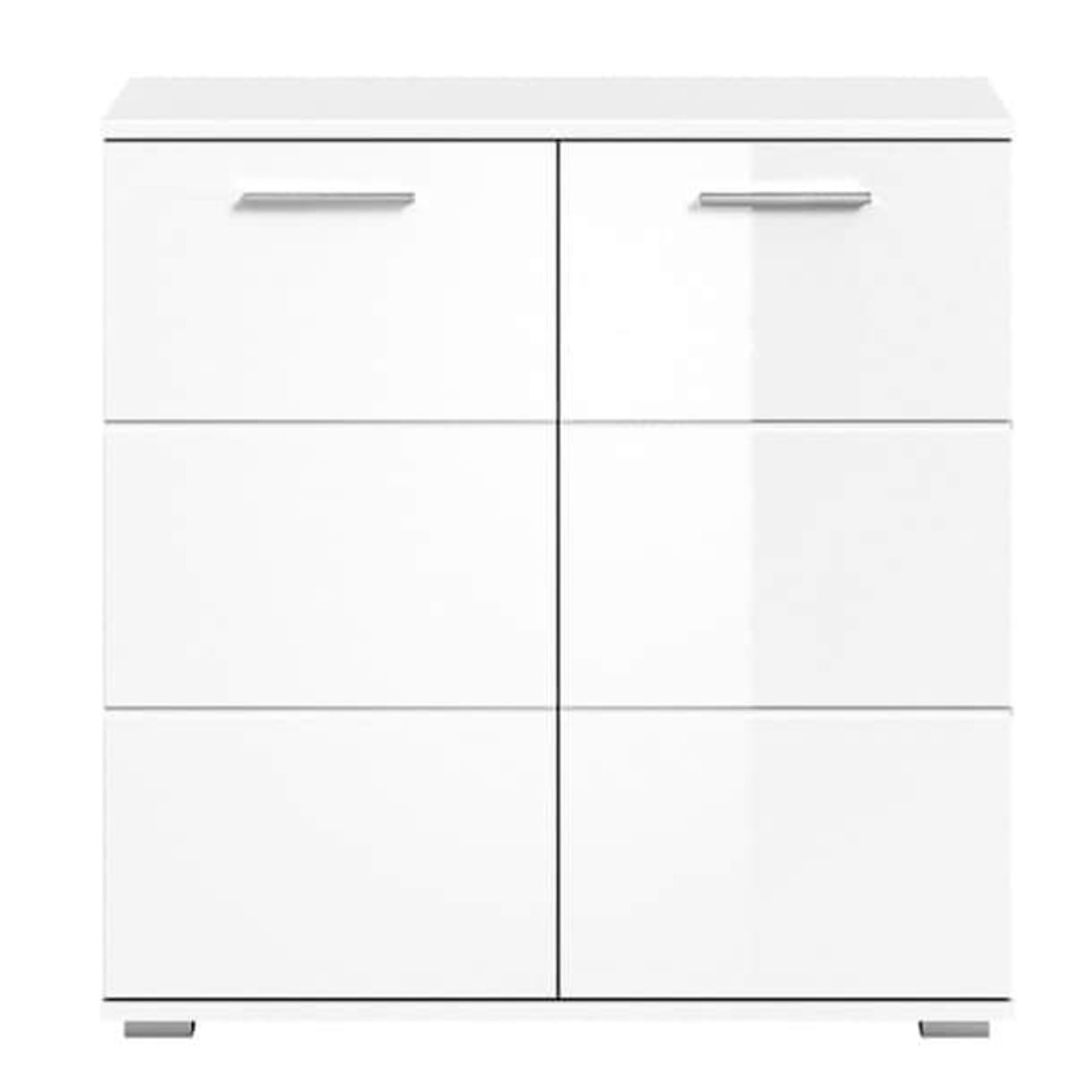 Bild 1 von Kommode Prego 80 x 83 x 37 cm weiß Hochglanz