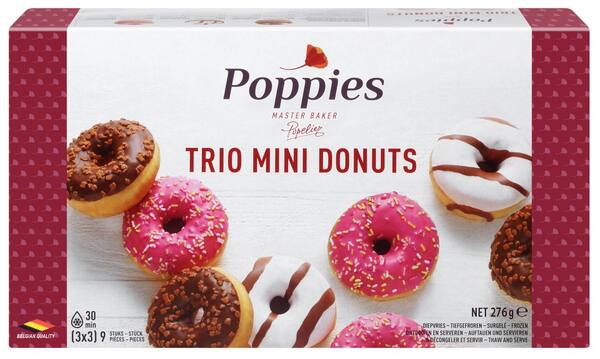 Bild 1 von POPPIES Mini-Donuts oder -Eclairs, 8 - 12 St. = 184 - 276-g-Packg.