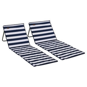 Outsunny Strandliegen blau Polyester B/H/L: ca. 51x40x142 cm