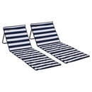 Bild 1 von Outsunny Strandliegen blau Polyester B/H/L: ca. 51x40x142 cm