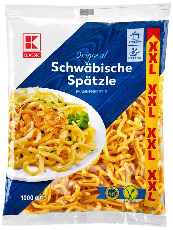 Bild 2 von K-CLASSIC Schupfnudeln oder Spätzle, 1-kg-Packg.