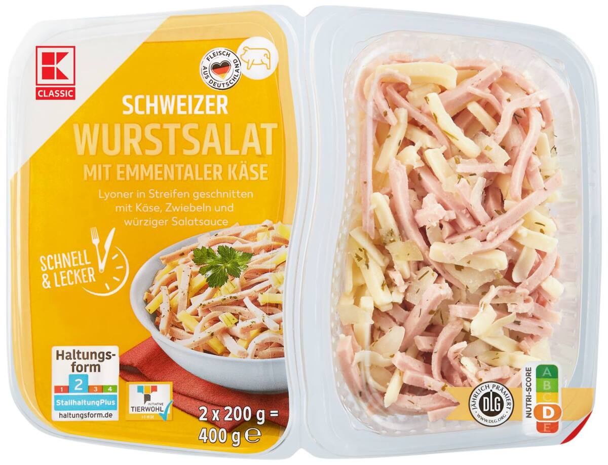 Bild 1 von K-CLASSIC Bayerischer Wurstsalat, 2 x 200-g-Packg.