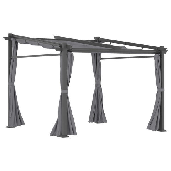 Bild 1 von Outsunny Pergola mit Sonnendach grau Polyester B/H/L: ca. 295x230x297 cm