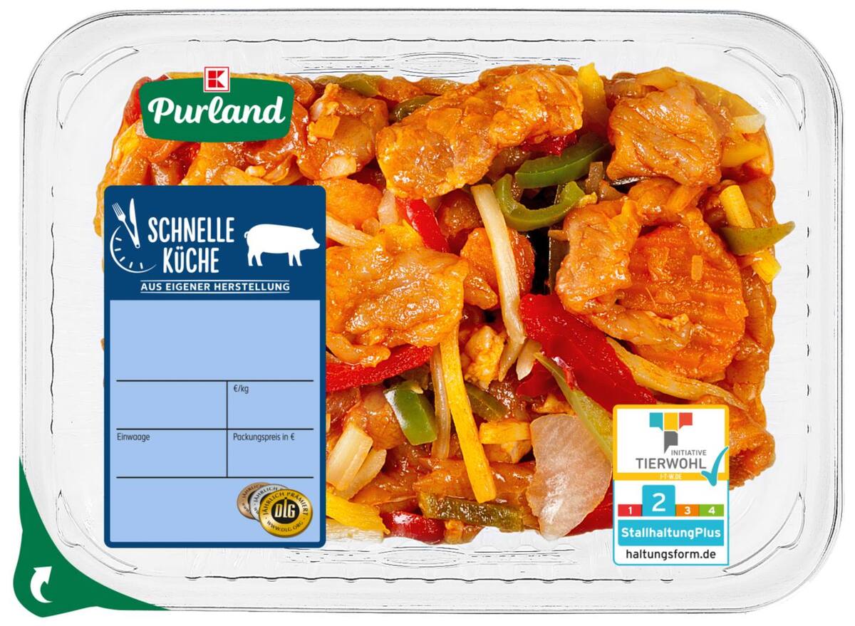 Bild 1 von K-PURLAND Schnelle K&#252;che Geschnetzeltes vom Schwein Asia Style, 500-g-Packg.