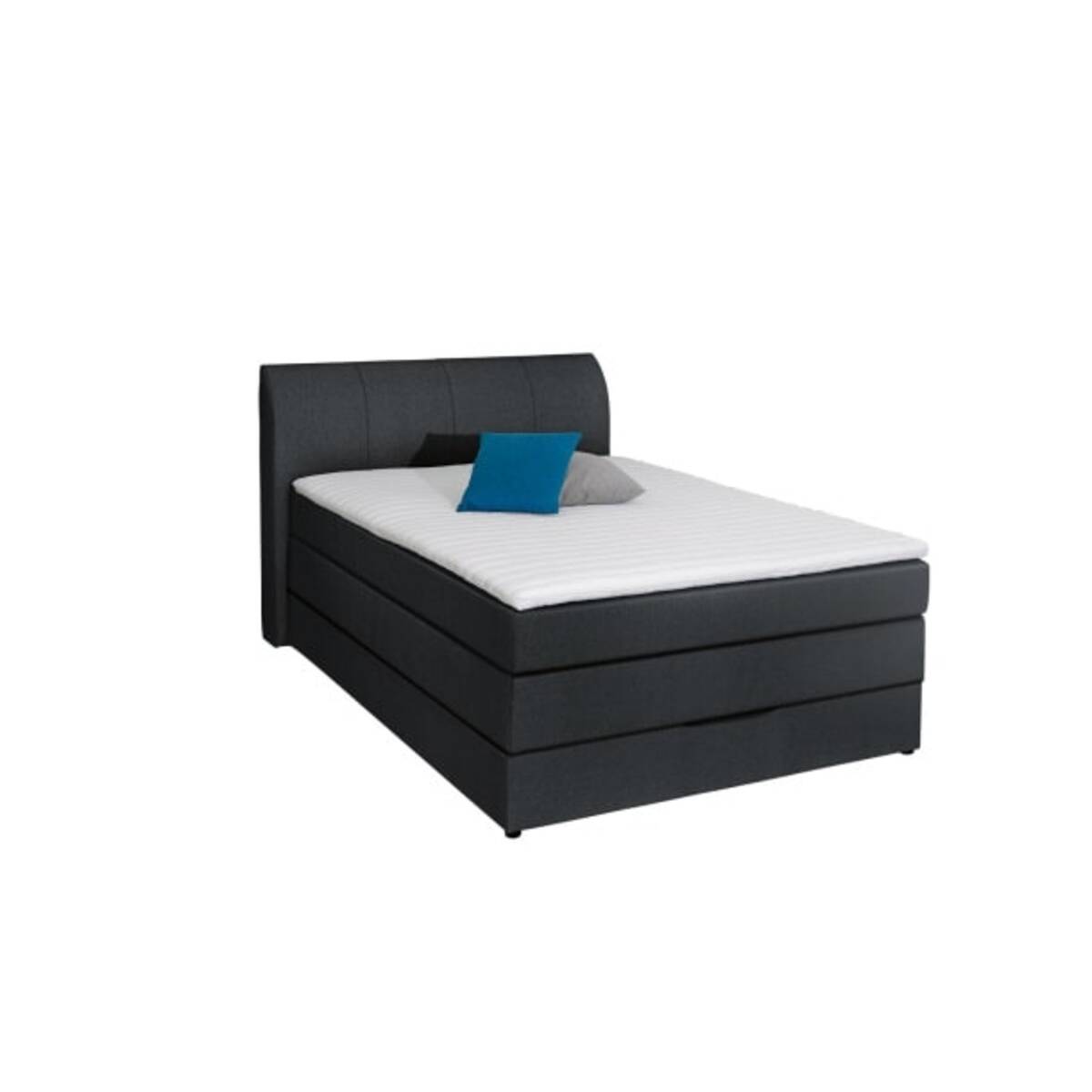 Bild 1 von Boxspringbett Chicago Stoffbezug Schwarz ca. 140 x 200 cm
