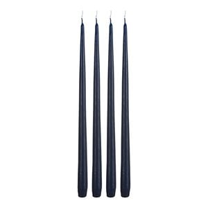 Spitzkerze 4er Set,D2,3xH40, dkl-blau