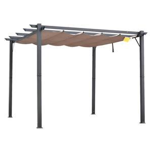 Outsunny Pergola kaffee Polyester B/H/L: ca. 300x223x300 cm