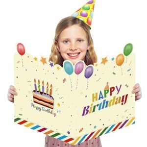 VIKY® Geburtstagskarte Kinder Groß 63x40cm, Glückwunschkarte