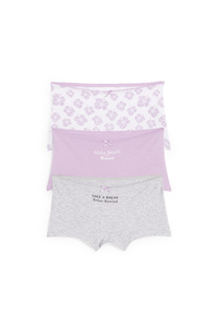 C&A Multipack 3er-Blume-Boxershorts, Grau, Größe: 134-140