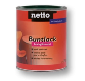 Netto Buntlack auf Kunstharzbasis, 375 ml