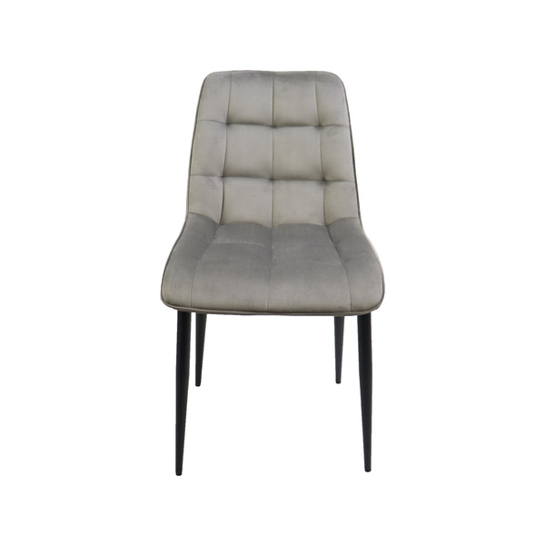 Bild 4 von Esszimmerstuhl 4er Set aus Samtbezug Hellgrau