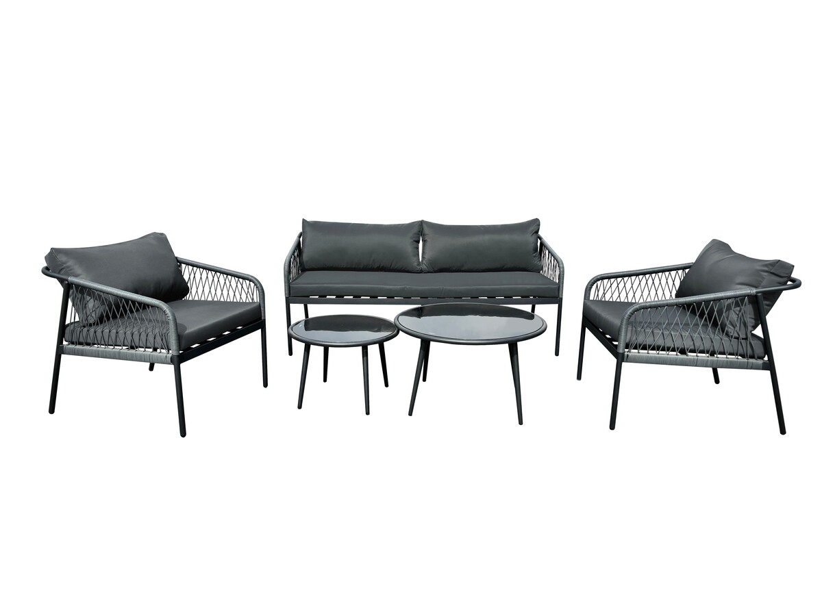 Bild 2 von Happy Home 5 tlg. Loungeset HGS67-DGR dunkelgrau