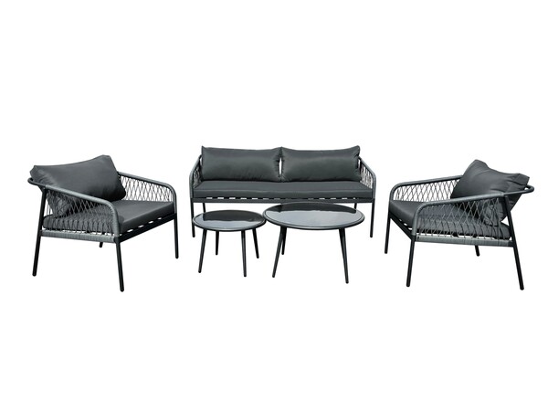 Bild 2 von Happy Home 5 tlg. Loungeset HGS67-DGR dunkelgrau