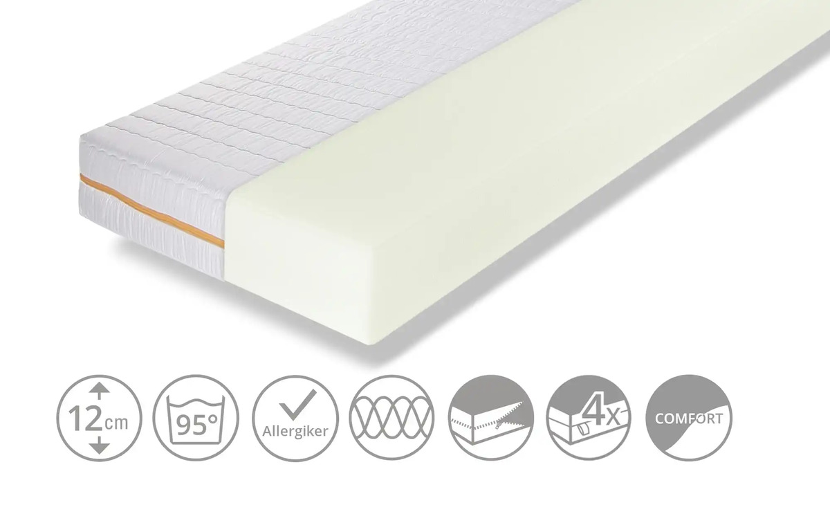 Bild 1 von Ratzzz Komfortschaum-Matratze  Langschläfer weiß Maße (cm): B: 120 H: 12 Kindermöbel
