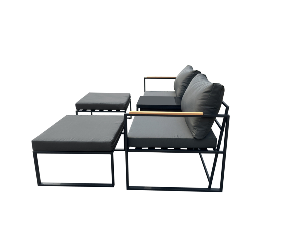 Bild 4 von Happy Home 5 tlg. Balkonset mit Zeitungshalterung HGS66-HGR grau