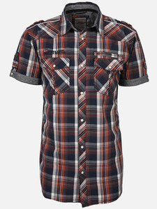 Herren Freizeithemd kariert mit kurzem Arm
                 
                                                        Orange