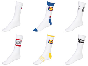 Damen Herren Sportsocken mit Lidl-Print