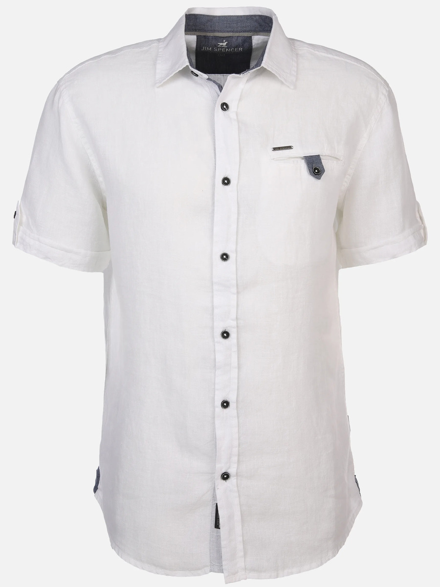 Bild 1 von Herren Leinenhemd mit Brusttasche
                 
                                                        Weiß