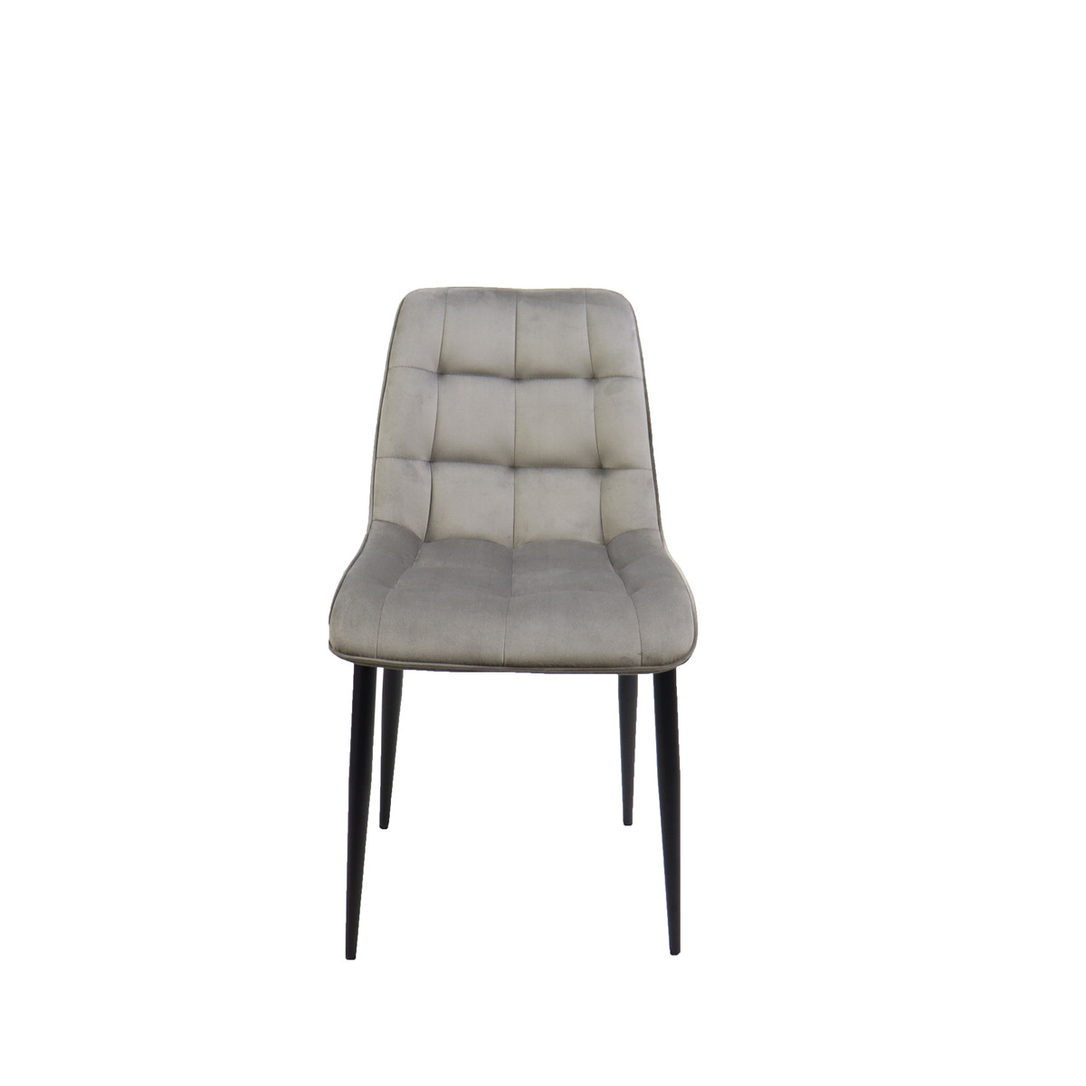 Bild 3 von Esszimmerstuhl 4er Set aus Samtbezug Hellgrau