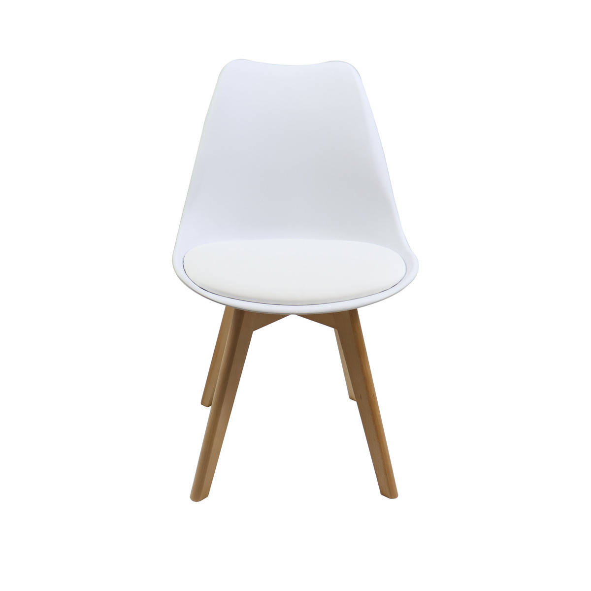 Bild 3 von Esszimmerstuhl mit Rückenlehne Designstuhl 4er Set weiß