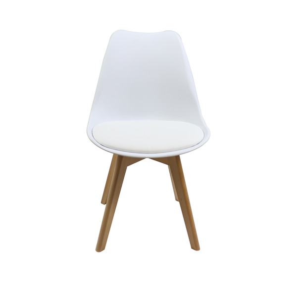 Bild 3 von Esszimmerstuhl mit Rückenlehne Designstuhl 4er Set weiß