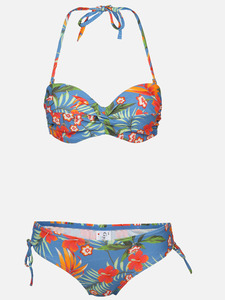 Damen Bikini Set mit floralem Print
                 
                                                        Blau