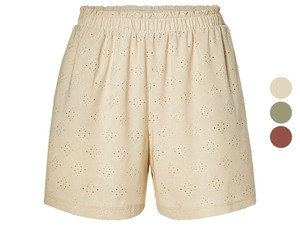 esmara® Damen Shorts mit verspielter Lochstickerei