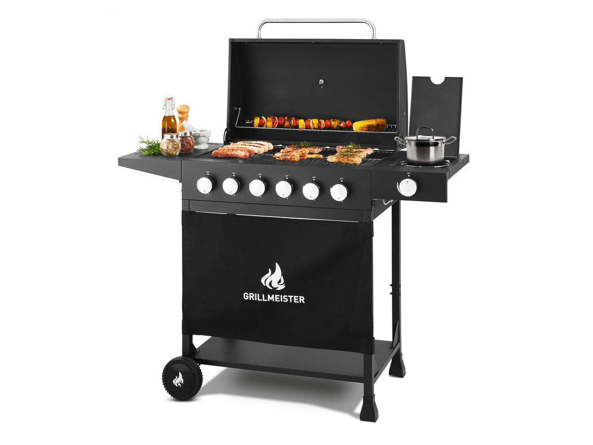 GRILLMEISTER Gasgrill »Memphis«, 6plus1, 18 kW, mit Seitenbrenner von