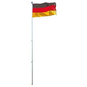 Deutschlandfahne mit Alu-Mast 6 Meter