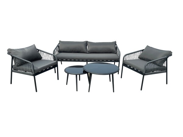Bild 3 von Happy Home 5 tlg. Loungeset HGS67-DGR dunkelgrau