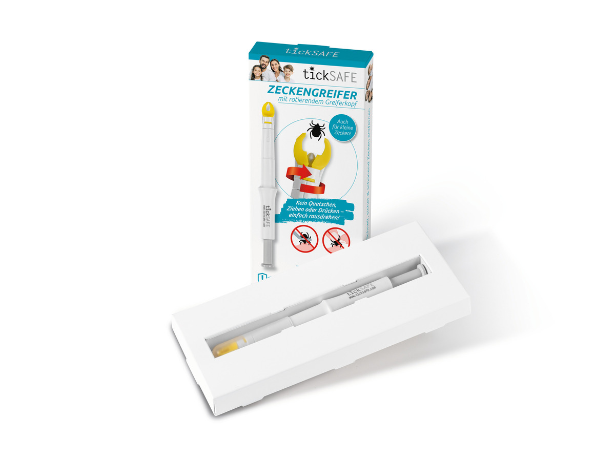 Bild 1 von ticksafe Rotierender Zeckengreifer 16,9 cm weiß/gelb