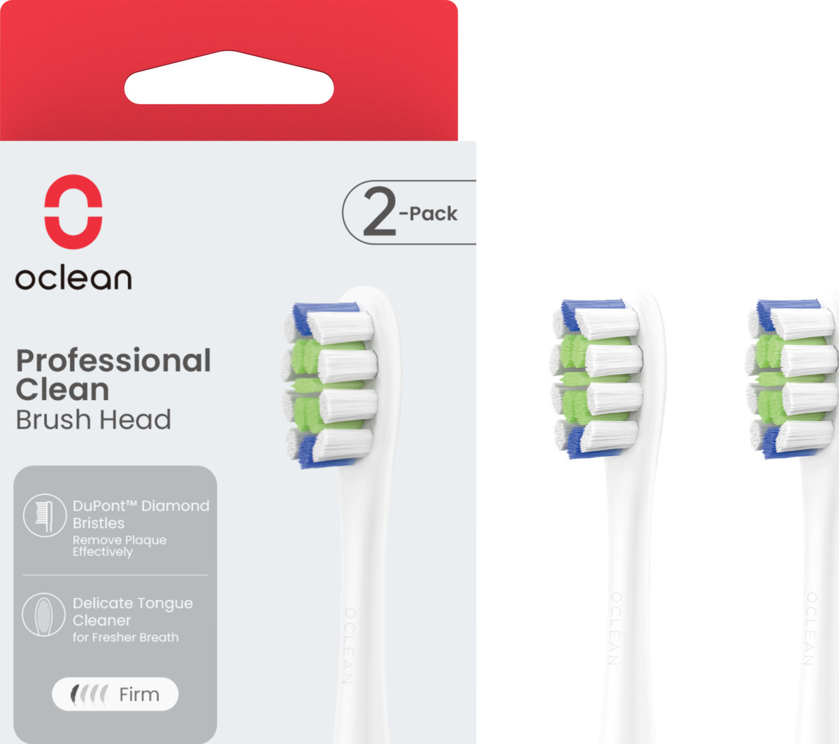 Bild 1 von Oclean Professional Clean Bürstenköpfe, 2er Set, Weiß