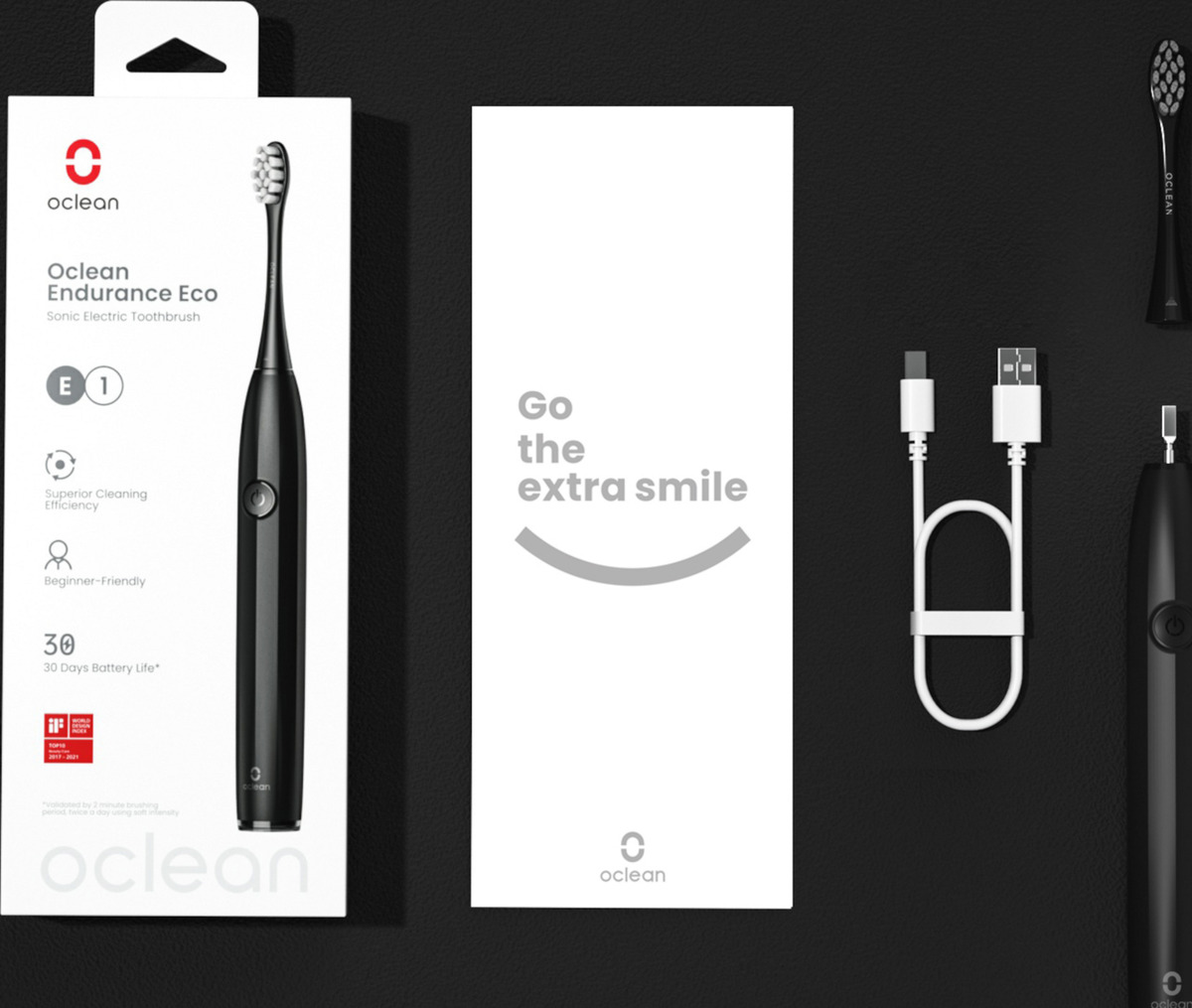 Bild 3 von Oclean Endurance Eco Zahnbürste, Weiß