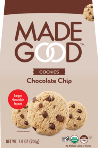 MadeGood Bio Knusprige Cookies mit Chocolate Chips, 200 g