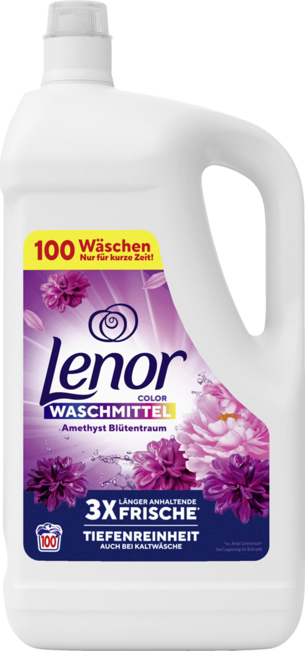 Bild 1 von Lenor Colorwaschmittel Flüssig Amethyst Blütentraum 100WL, 5 L