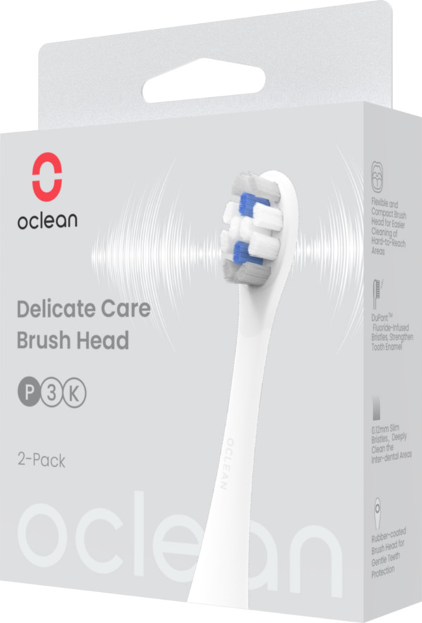 Bild 1 von Oclean Delicate Care Bürstenköpfe P3K, 2er Set, Weiß