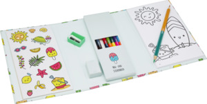 IDEENWELT Mal- und Stickerbuch Set Kawaii