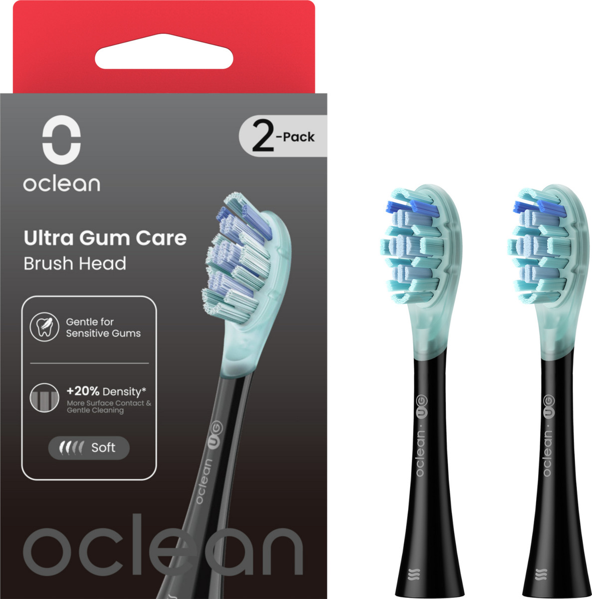 Bild 1 von Oclean Ultra gum care Bürstenköpfe, 2er Set, Schwarz