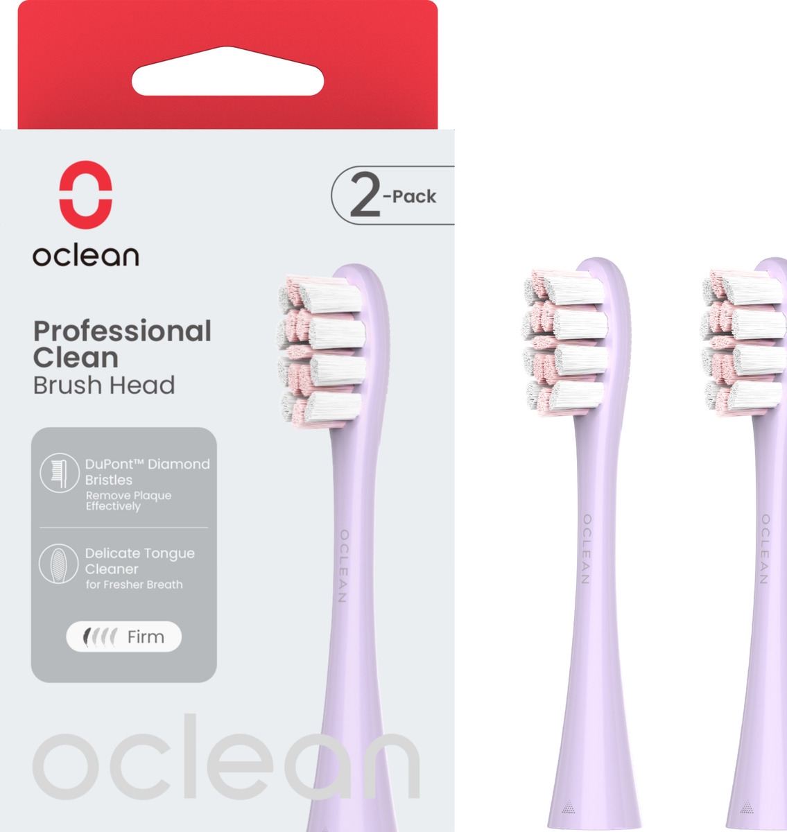 Bild 1 von Oclean Professional Clean Bürstenköpfe, 2er Set, Lila
