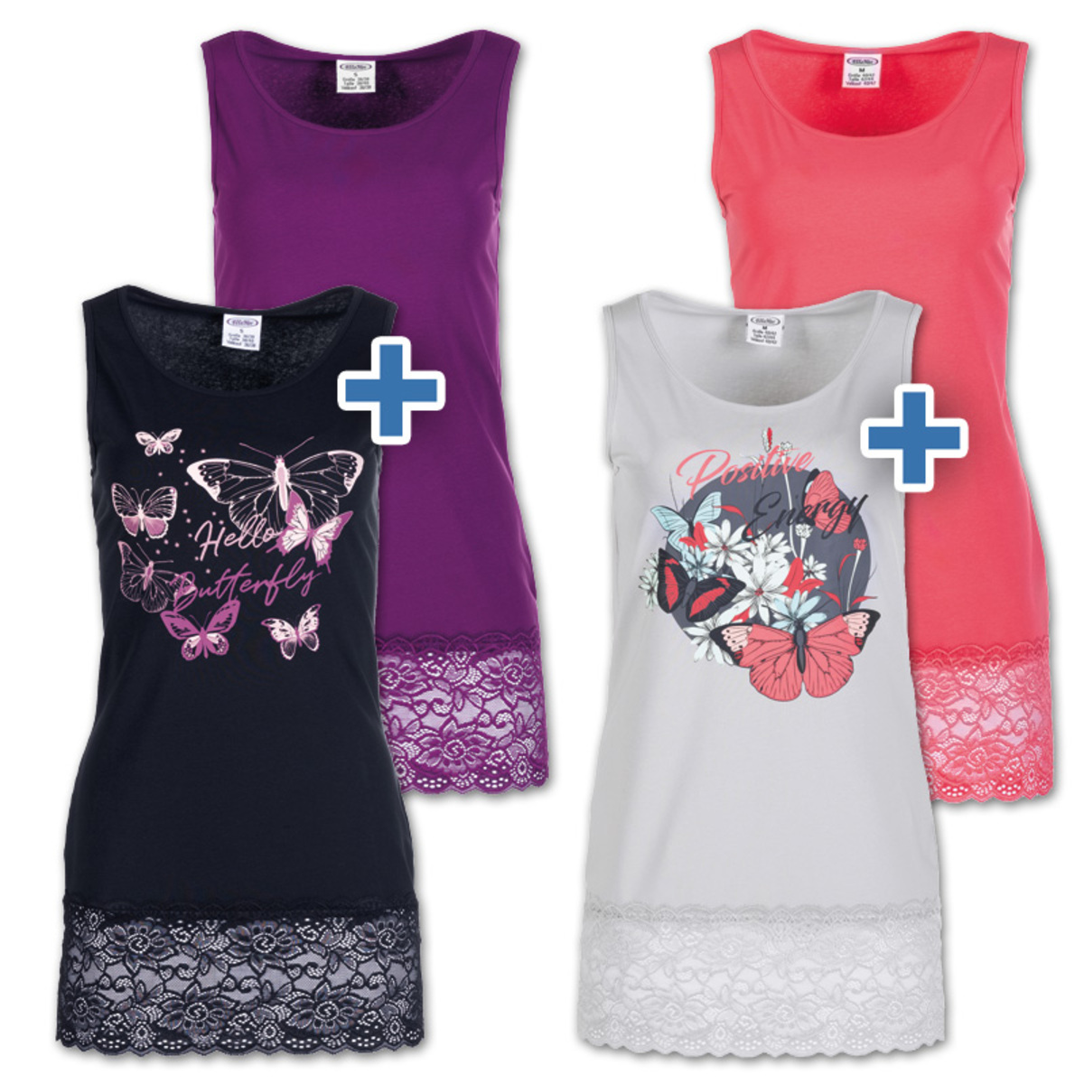 Bild 1 von Ellenor Longtop mit Spitze 2er-Pack