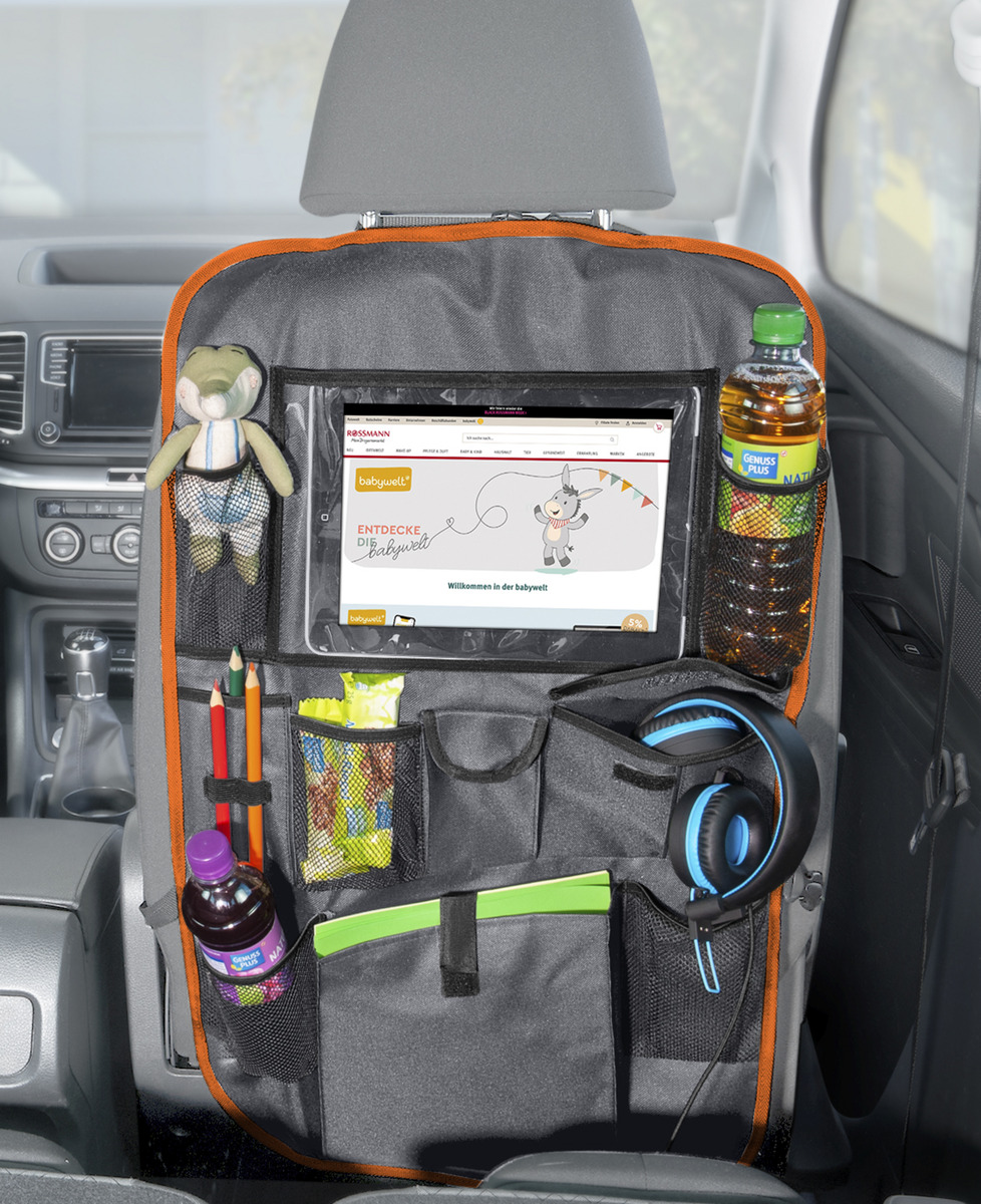 Bild 2 von IDEENWELT Autorücksitz-Tasche grau/orange