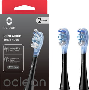 Oclean Ultra clean Bürstenköpfe, 2er Set, Schwarz