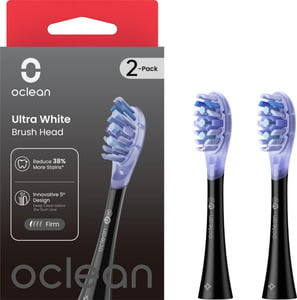 Oclean Ultra white Bürstenköpfe, 2er Set, Schwarz