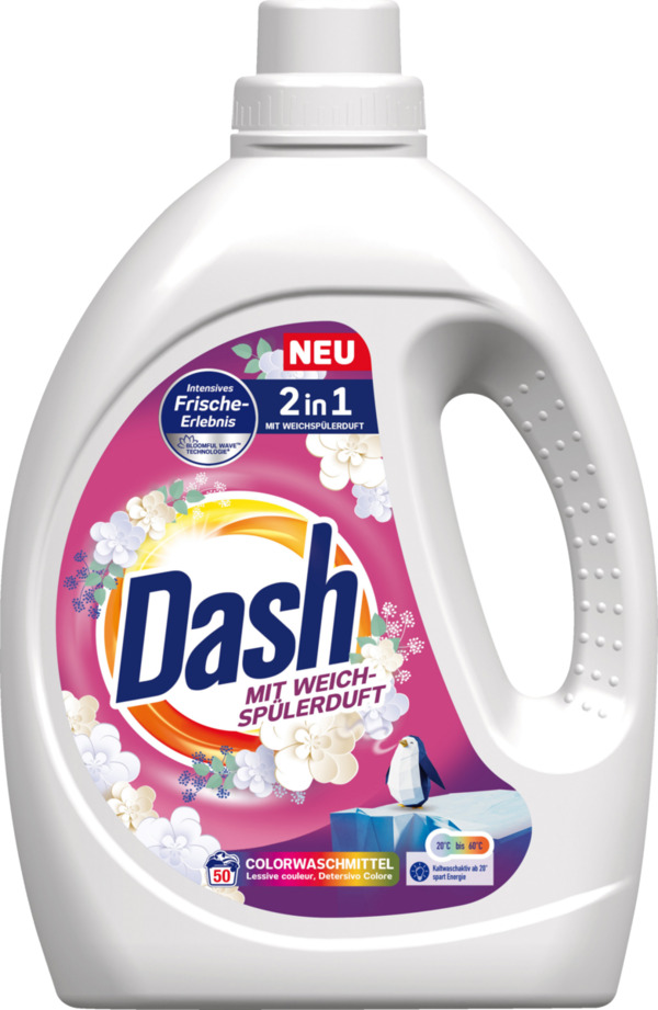 Bild 1 von Dash 2in1 Colorwaschmittel Flüssig 50 WL